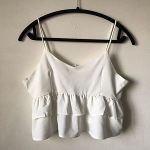 Tiered Ruffled Cropped Cami